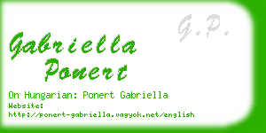 gabriella ponert business card